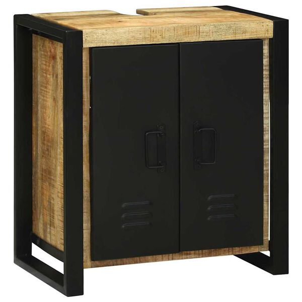 vidaXL Juego de muebles de ba&ntilde;o con caj&oacute;n 3 pcs Madera de mango maciza