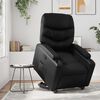 vidaXL Sill&oacute;n reclinable elevable cuero artificial negro