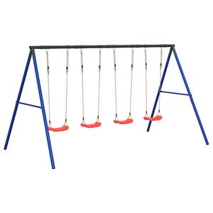 vidaXL Juego de columpios de exterior con 4 columpios