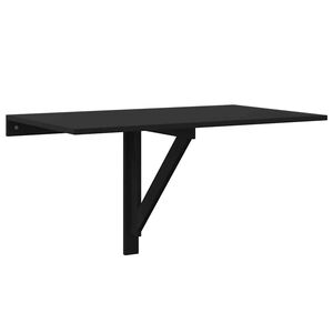 vidaXL Mesa de pared plegable madera contrachapada negra 100x60x56 cm
