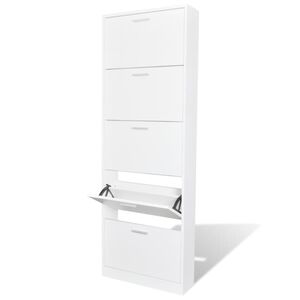 vidaXL Mueble zapatero blanco con 5 compartimentos