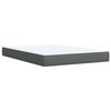 vidaXL Cama box spring con colch&oacute;n tela gris oscuro 140x190 cm