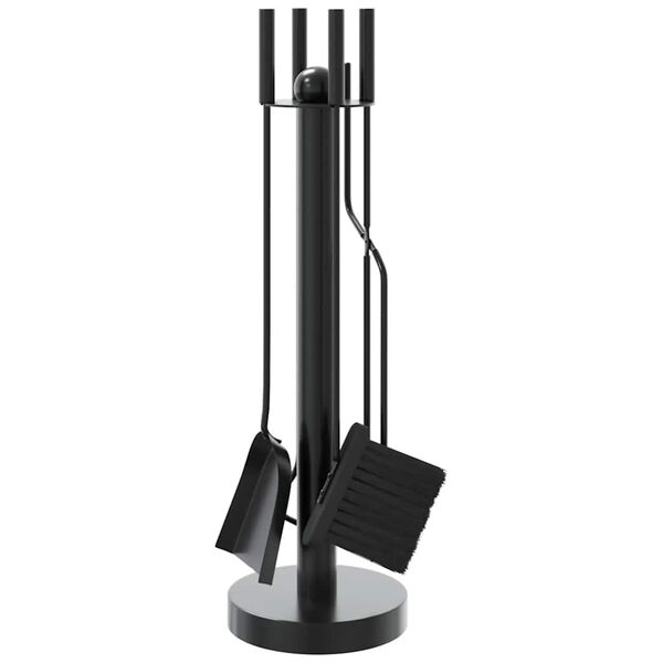 vidaXL Juego de herramientas para chimenea de 5 piezas, 18 x 56 cm, acero
