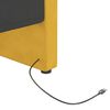 vidaXL Sof&aacute; cama con colch&oacute;n USB terciopelo amarillo 90x200 cm