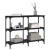 vidaXL Mesa consola madera de ingenier&iacute;a negra 100x29x75 cm