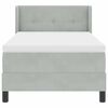vidaXL Cama tipo Box Spring Gris Claro 200 x 100 cm Terciopelo