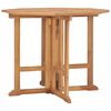 vidaXL Mesa de comedor plegable para jard&iacute;n madera de teca 90x90x75 cm