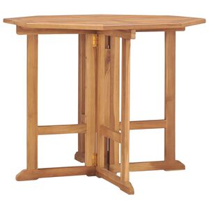 vidaXL Mesa de comedor plegable para jard&iacute;n madera de teca 90x90x75 cm