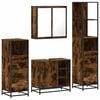vidaXL Set de muebles ba&ntilde;o 4 pzas madera contrachapada roble ahumado