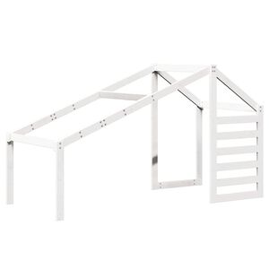 vidaXL Techo de cama infantil madera maciza pino blanco 198x87x113 cm