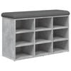 vidaXL Zapatero madera de ingenier&iacute;a gris hormig&oacute;n 82x32x50 cm