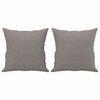 vidaXL Juego de sof&aacute;s con cojines 3 piezas tela gris taupe