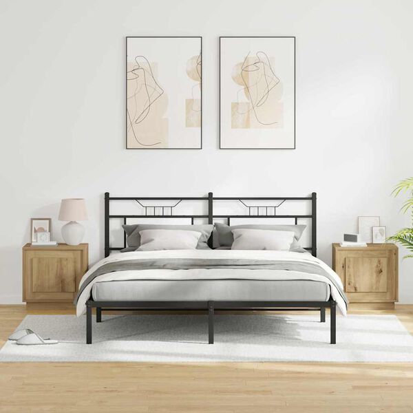 vidaXL Armario de Noche 2 pcs Roble artesanal 44 x 34,5 x 45 cm