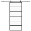 vidaXL Puerta corredera con set herrajes negro 90x205 cm vidrio ESG