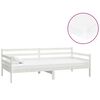vidaXL Sofá cama con colchón madera de pino maciza blanco 90x200 cm