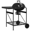 vidaXL Parrilla al aire libre con rueda Negro 91 x 71 x 107 cm Metal