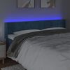 vidaXL Cabecero con LED de terciopelo azul oscuro 163x16x78/88 cm