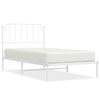 vidaXL Estructura cama sin colchón con cabecero metal blanco 100x200cm