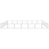 vidaXL Perrera plateada 42 m&sup2; acero