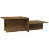 vidaXL Mesa de centro madera contrachapada marrón roble 111,5x50x33 cm