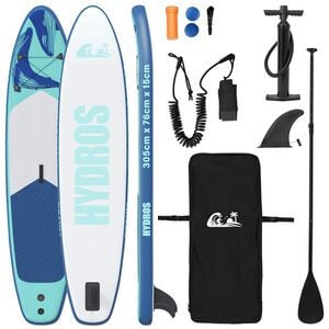 vidaXL Tabla de Paddle Inflable HYDROS 305 x 76 x 15 cm Tuquesa para
