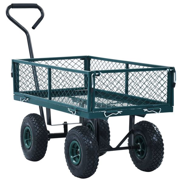 vidaXL Carrito de mano de jardín verde 250 kg