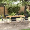 vidaXL Conjunto de Comedor de Jardín 7 pcs Madera de Acacia Sólida