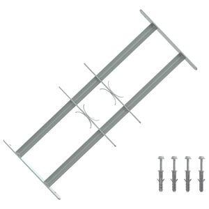 vidaXL Reja de Seguridad para Ventanas con 3 Barandas 3 pcs 430-740 mm