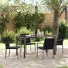vidaXL Conjunto de Comedor de Jardín 5 pcs Negro y Gris
