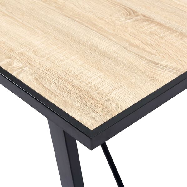 vidaXL Mesa de comedor de MDF color roble 120x60x75 cm