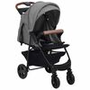 vidaXL Carrito de beb&eacute;s 2 en 1 de acero gris claro