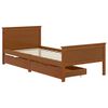 vidaXL Estructura cama sin colch&oacute;n madera maciza marr&oacute;n miel 90x200 cm