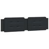 vidaXL Cabecero de cama acolchado Zadar cuero sint&eacute;tico negro 193 cm