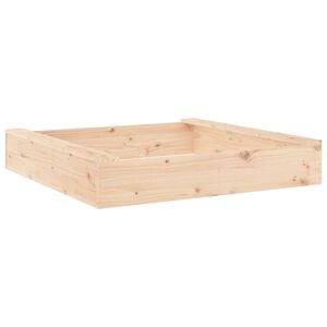 vidaXL Arenero con asientos cuadrado madera maciza de pino