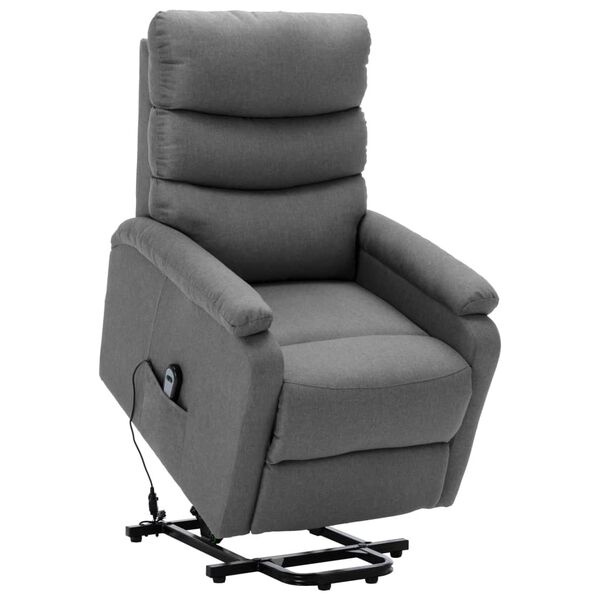 vidaXL Sill&oacute;n elevable tela gris claro