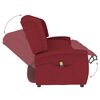 vidaXL Sill&oacute;n reclinable de masaje 4 plazas tela rojo tinto