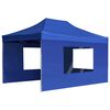 vidaXL Carpa plegable profesional con paredes aluminio azul 4,5x3 m