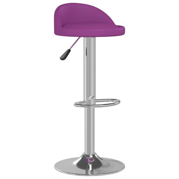 vidaXL Taburete de cocina de cuero sint&eacute;tico morado