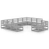 vidaXL Juego de muebles de jard&iacute;n 11 piezas madera maciza de pino