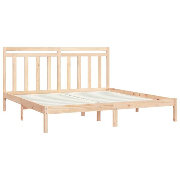vidaXL Estructura de cama de madera maciza 200x200 cm