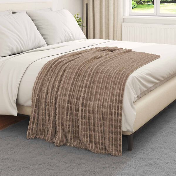 vidaXL Mantitas de Sof&aacute; 6 pcs Camel 150 x 130 cm Lana