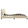 vidaXL Estructura de cama sin colch&oacute;n tela color crema 200x200 cm