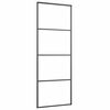 vidaXL Puerta corredera con juego herrajes negro 76x205 cm ESG vidrio