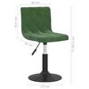 vidaXL Sillas de comedor giratorias 2 unidades terciopelo verde oscuro