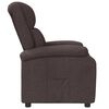 vidaXL Sill&oacute;n reclinable de tela marr&oacute;n oscuro