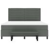 vidaXL Cama tipo Box Spring con colch&oacute;n Gris oscuro 180 x 200 cm tela