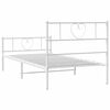 vidaXL Estructura cama sin colchón con estribo metal blanco 90x190 cm