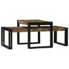 vidaXL Mesa de Café 2 pcs Multicolor Madera sólida recuperada
