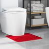 vidaXL Alfombra antideslizante para ba&ntilde;o con corte para inodoro Rojo
