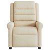 vidaXL Sill&oacute;n reclinable de masaje el&eacute;ctrico tela color crema